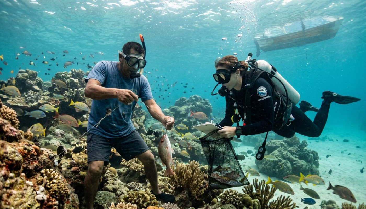 Buceo y pesca sostenible: aliados invisibles bajo el agua